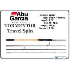 Fishing rod ABU GARCIA Tormentor Travel Spin - 274, 15-45