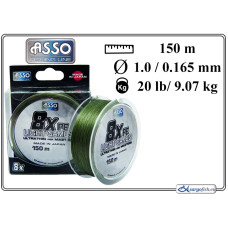 Braided line ASSO 8x PE 150 green - 10