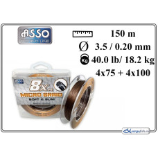 Braided line ASSO 8x PE 150 brown - 35