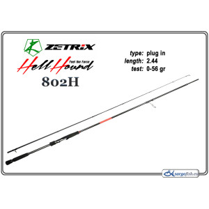 Fishing rod ZETRIX HELLHOUND Casting802H - 2.44, 0-56