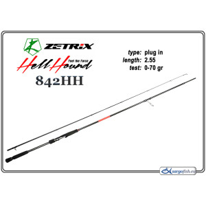 Fishing rod ZETRIX HELLHOUND Casting842HH - 2.55, 0-70