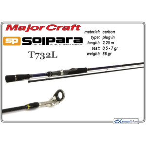 Makšķerkāts MAJOR CRAFT SolPARA - 220, 0.5-7