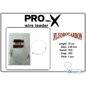 Leader wire PRO-X Fluorocarbon ASSO 0.90 - 70